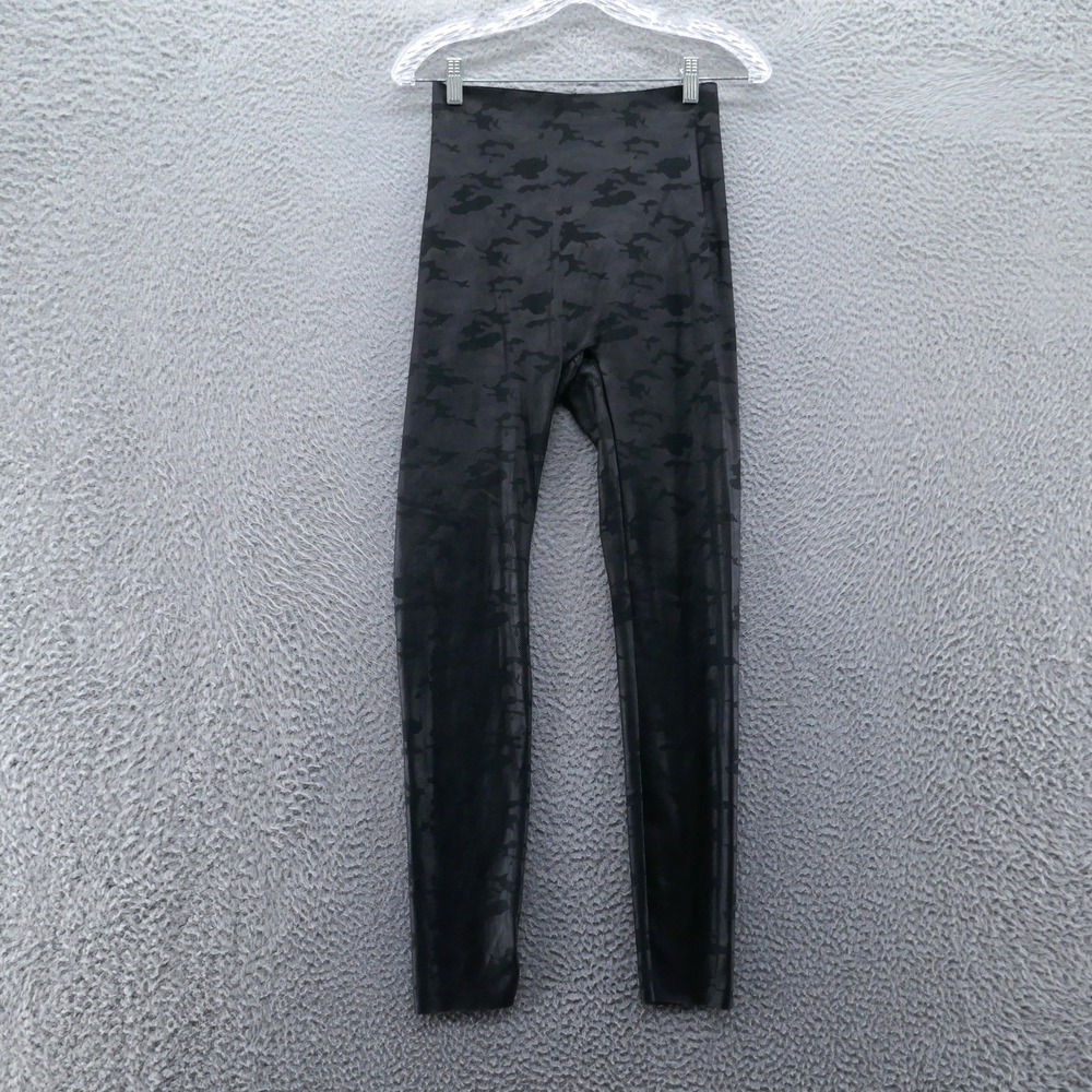 HUE Sleek Effects Black Camo High Rise Weightless Leggings Womens Medium NEW